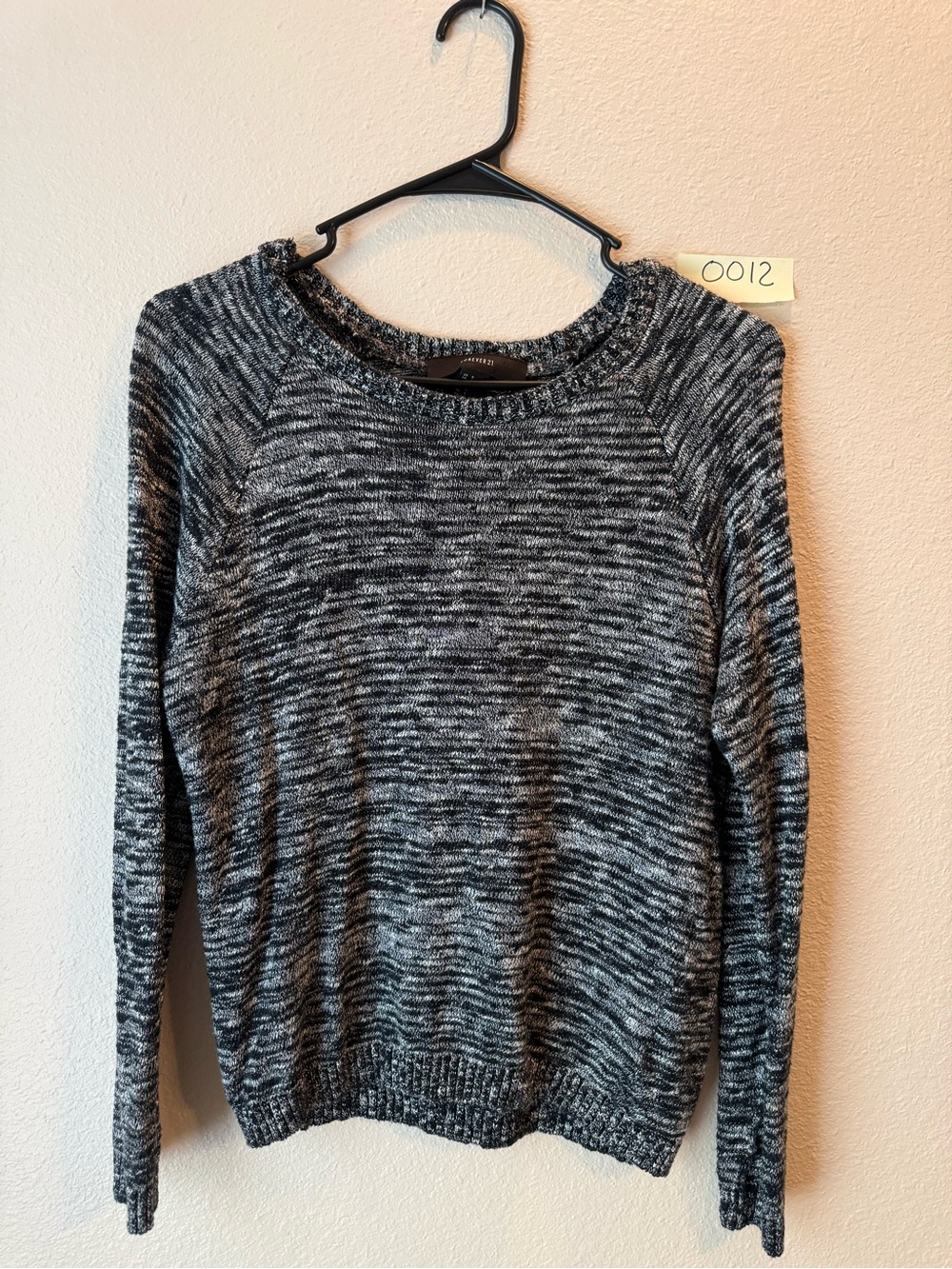 Forever 21 Black & Gray Marled Crewneck Sweater